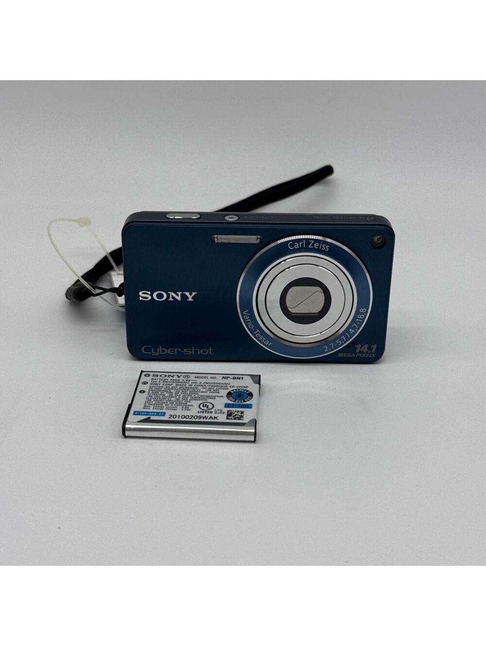 SONY Cyber-shot DSC-W350 Blue Digital Camera TESTED Excellent